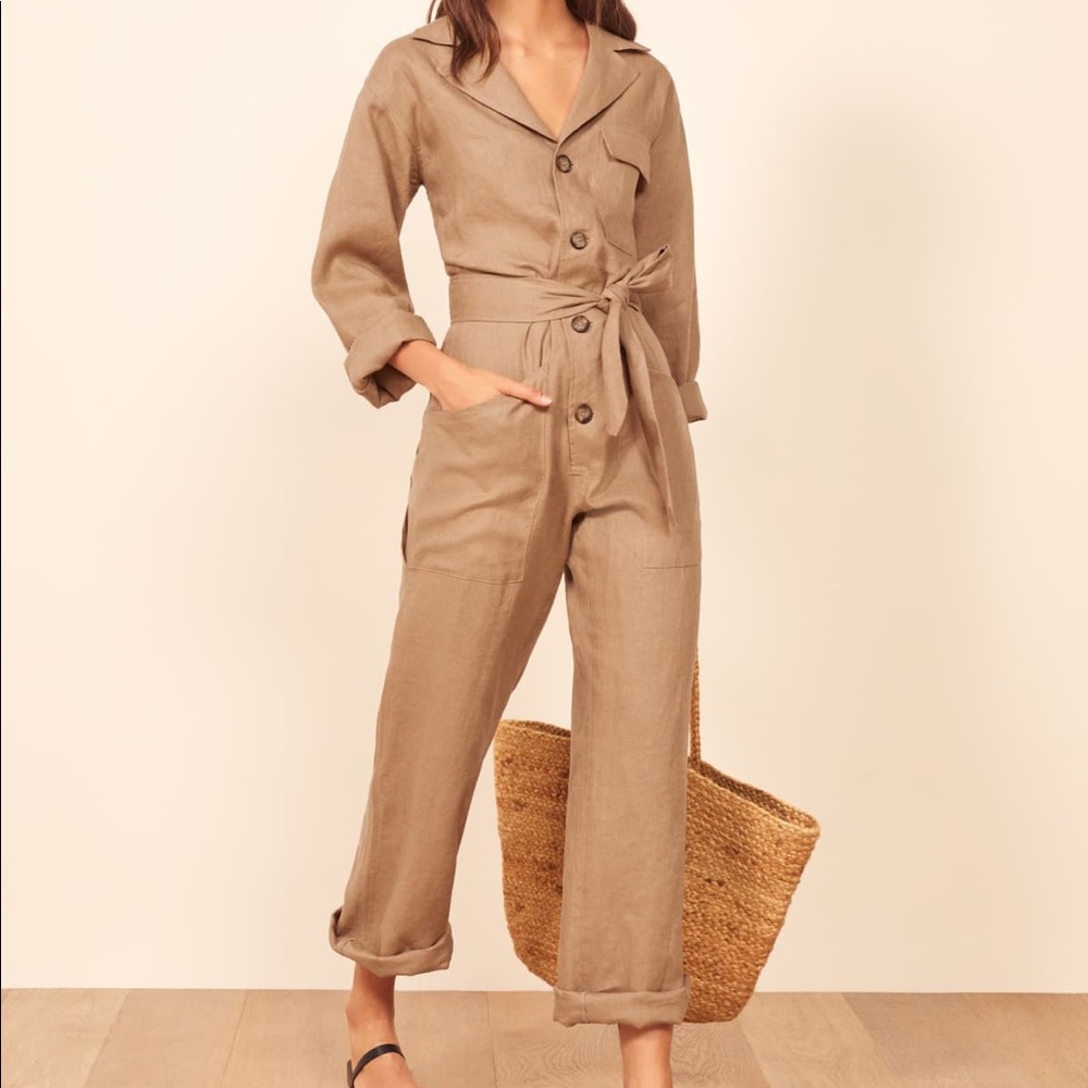 Reformation Cade Linen Jumpsuit